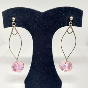 Sterling Silver 925 earrings with pink Swarovski crystals